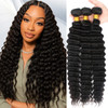 12A Deep Wave Bundles Human Hair 10 12 14 300g 100 Real Human Hair 3X Longer Lifespan 100 Unprocessed Brazilian Virgin H
