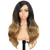 Quantum Love Ombre Wigs Black to Light Brown Side Part Long Wavy Wig Heat Resistant Synthetic Daily Party Wig for Women