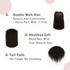 Anrosa Yaki Hair Clip in Yaki Hair Extensions Clip in Human Hair for African American Yaki Straight Clip ins Natural Hai