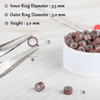 NIACONN 1000pcs 5 mm Tinsel Hair Extensions Beads Silicone Lined Ring Micro Link Itip Beads for Hair Extension Brown