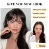 BOGSEA Clip in Bangs Real Human Hair Bangs Hair Clip with Temples Hairpieces for Women Natural Looking Fringe Hair Exten