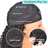 XSY Headband Wig Human Hair 26 Inch Deep Wave Human Hair Headband Wigs for Black Women Glueless Curly Headband Wig 150 D
