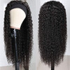 XSY Headband Wig Human Hair Deep Wave 16 Inch Glueless None Lace Front Wig Curly Headband Half Wigs for Black Women Braz