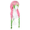 ZGNGLIZ Anime Cosplay Wig Long Short Synthetic Hair for Halloween Costume Party with Free Wig Cap Long Pink and Green
