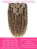 Lacer Curly Clip in Human Hair Extensions Jerry Curly 3B 3C Real Hair Clip in Extensions For Black Women Dark Brown mixe