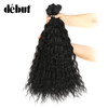 DBUT synthetic hair bundles with simple closure weave bundles with frontal swiss lace 9pcs Water Wave 20 inch 240g high