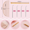 Hanaive 11 Pieces Wig Making Kit Including 6 Swiss Lace Net and Brass Ventilating Holder with 4 Ventilating Needles Wig