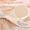 Hanaive 11 Pieces Wig Making Kit Including 6 Swiss Lace Net and Brass Ventilating Holder with 4 Ventilating Needles Wig