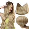 Full Shine Tape in Hair Extensions Color 6 Brown Ombre 27 and 60 Platinum Blonde Tape in Hair Extensions Human Hair Invi