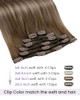 LaaVoo Clip in Hair Extensions Real Human Hair Brown Human Hair Clip in Extensions Light Brown To Golden Blonde Balayage