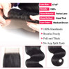 Body Wave Closure Human Hair Lace Closure Brazilian 12A Unprocessed Body Wave Hair 4x4 HD Lace Closure Free Part Natural