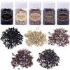 Duufin 2500 Pieces Hair Extensions Beads 50mm Micro Links Rings Silicone Lined Beads for Women Men Hair Feather Extensio