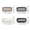 WILLBOND 100 Pcs 32mm Hair Extension Clips 6 Teeth Wig Accessories With Soft Rubber Metal Snap for Women Men 4 Colors Mu