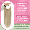 YoungSee Invisible Wire Hair Extensions 85G Blonde Highlight Wire Hair Extensions Real Human Hair Golden Blonde Highligh