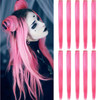 FAIRY COLOR 12 PCS Clip in Hair Extensions 20 Inch Colored Hair Extensions Party Highlights Long Straight Synthetic Hair
