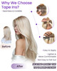 LaaVoo Tape in Hair Extensions Human Hair Tape in Extension Platinum Blonde 18 Inch Tape ins Hair Extension White Blonde