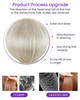 LaaVoo Tape in Hair Extensions Human Hair Tape in Extension Platinum Blonde 18 Inch Tape ins Hair Extension White Blonde
