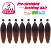 Dorsanee Ombre Brown Braiding Hair Pre Stretched 20 Inch 8 Packs Braiding Hair Extensions for Crochet Box Braids Twists