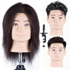 HAIRWAY Male Mannequin Head Human Hair 8 Inch Hairdresser Practice Mannequin Head with 100 Real Human Hair Cosmetology S