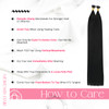 Moresoo I Tip Human Hair Extensions Black I Tips Hair Extensions Human Hair 22 inch Straight I Tip Extensions Human Hair