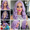 BUFASHION 18 Long Wavy Curly Light Purple Synthetic Wig for Women Girls Cosplay Wig Halloween Costume Wig with Wig CapLi