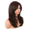 MapofBeauty 20 Inch50 cm Long Layered With Bangs Straight Synthetic fiber Shoulder Length Hair for Daily Use or Party Wi