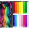 KGBFASS 32Packs Colored Hair Extensions 20Inch Straight Color Clip in on Hair Extension Rainbow Party Highlights Synthet