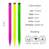 KGBFASS 32Packs Colored Hair Extensions 20Inch Straight Color Clip in on Hair Extension Rainbow Party Highlights Synthet