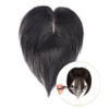 RemeeHi Short Straight Human Hair Toppers 18cm Hand Made Clip in Hairpiece for Covering White Hair Tape Toupee Wiglet 5x