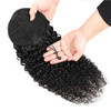 Feelgrace Afro Kinky Curly Human Hair Ponytail 3C Wrap Drawstring Clip In Hair Extension Natural Color Remy Hair 12 Inch