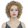 Wiginway 8inch Women Wigs Medium Curly Glod Blonde Mix Synthetic Wig Natural Hair