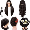 Morris 28Inch Mannequin Head With Synthetic Fiber Hair Styling Training Manikin Cosmetology Doll Head With Clamp Stand B
