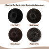 SARLA Black Brown Hair Bun Extension Updo Drawstring Ballet Buns Hair Pieces for Women Lady Synthetic Donut Chignon