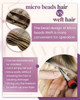 LaaVoo Beaded Weft Hair Extensions Platimun Blonde Weft Extensions Human Hair Bead Hair Extensions Real Human Hair 60 Bl
