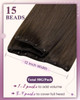 LaaVoo Beaded Weft Hair Extensions Human Hair Brown 4 Microbead Weft Extensions Remy Hair Weft Hair Extension Human Hair