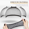 MORGLES 6PCS Wig Cap Non Slip Black Mesh Net Wig Caps for Women Men Weaving Hair Net Close End Fishnet