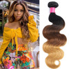 1B427 Human Hair Body Wave Bundles 3 Tone Ombre Brazilian Human Hair One Bundle 22inch Ombre 1B427 One Bundle Body Wave