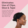 MILANO COLLECTION WiGrip Comfort Band with 9 Pack Nylon Wig Cap Liners Combo NonSlip Velvet Wig Grip Band 9 Elastic Caps