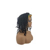 OYSRONG Women Medium length Twist Crochet Braided Headband Afro Wig with Headband Attached Curly Wrap Wigs with Turban H
