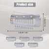 XIHIRCD 6pcs Chunni Clips With Safety Pins Stainless Steel Hidden Wig Clips for Hair Extensions Dupatta Setting Grip