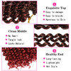 Ubeleco Passion Twist Hair18 Inch Water Wave Crochet Hair for Women 6 Packs Ombre Burgundy Passion Twist Crochet Hair Lo