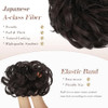 FESHFEN Messy Bun Hair Piece Wavy Synthetic Chignon Scrunchies for Instant Volume Elastic Bun Ponytail Hair Extensions T