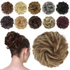 FESHFEN Messy Bun Hair Piece Wavy Synthetic Chignon Scrunchies for Instant Volume Elastic Bun Ponytail Hair Extensions T