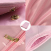GlamorDove Silk Hair Extension Storage Bag Portable Satin Wig Bags Storage Bags with Hanger for Hairpieces Wooden Hanger