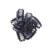 YANTAISIYU 24 pcslot 32mm 9teeth Metal Wig Clips with Rubber Stopper Invisible Hairpiece Wig Accessories Clips Black
