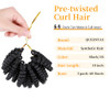 QUEENTAS 3 Packs 10 inch Short Crochet Hair for Black Women Jamaican Bounce Curly Crochet Hair Extensions Synthetic Brai