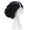 ANOGOL Hair CapShort Black Curly Wigs with Middle Part for Women Synthetic Wig Black Anime Wigs Princess Cosplay Wig for