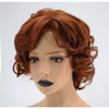 Anogol Hair CapCopper Red Orange Synthetic Wig Short Curly Red Hair Natural Hairline Womens Orange Wig for Women Dress U
