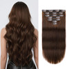 Jiameisi Clip in Hair Extensions Real Human Hair 14inch Remy Human Hair Extensions Double Weft 70g 7pcs Natural Straight