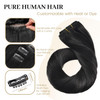 Jiameisi Clip in Hair Extensions Real Human Hair 18inch Remy Human Hair Extensions Double Weft 120g 8pcs Natural Straigh